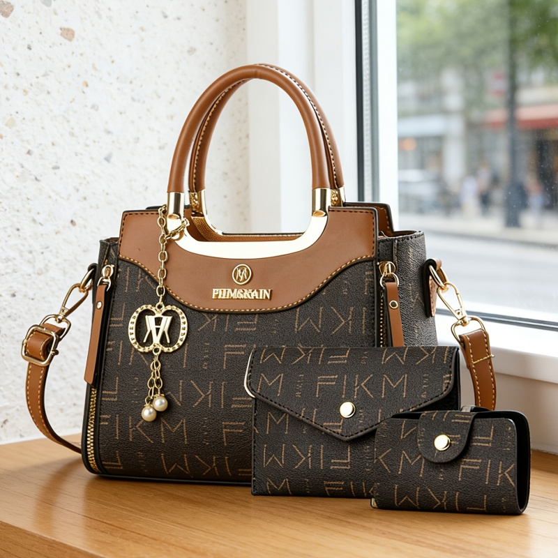 Women Fashion Handbags - 3-piece set of light luxury high-grade