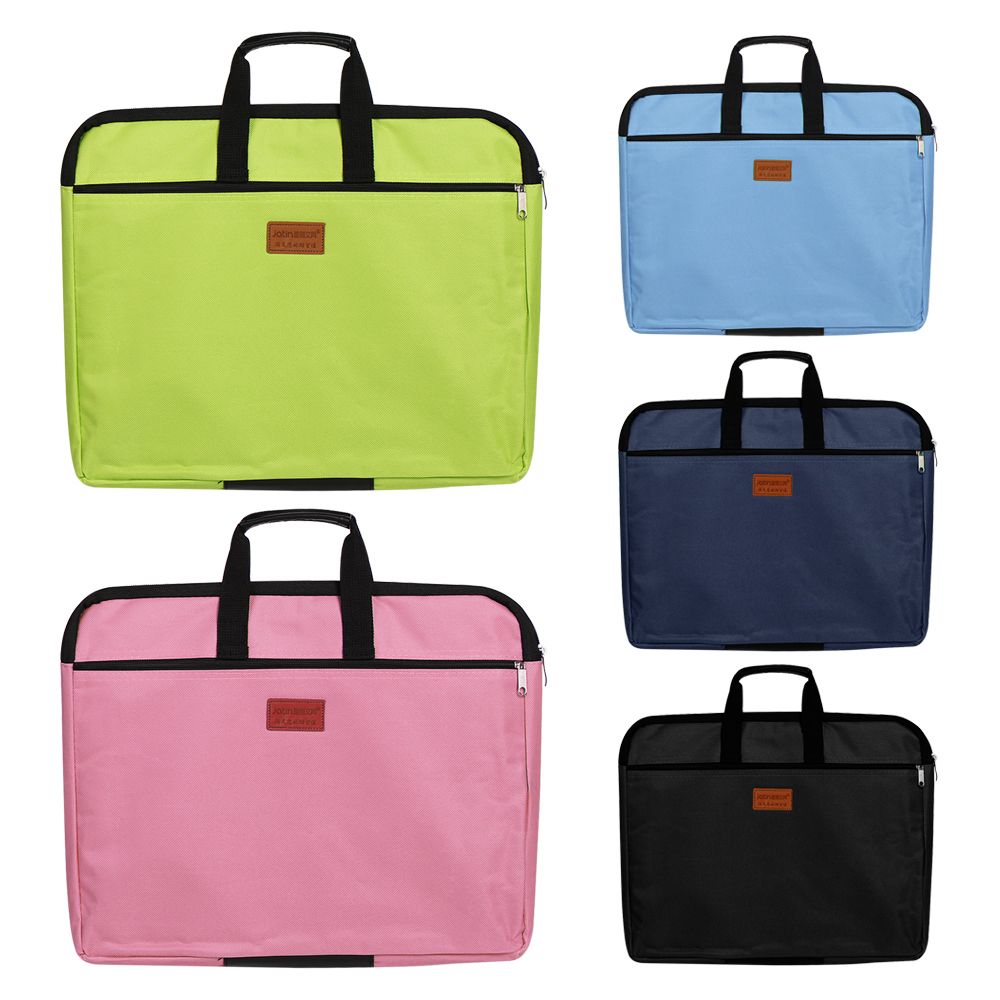 Canvas Tote Bag - File Folder Holder With Handle Zipper
