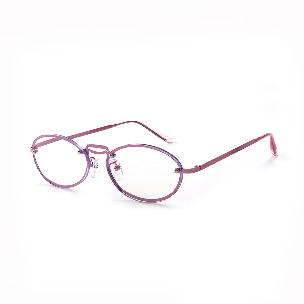 Women'S Fashion Glasses With Clear Lenses - Women's Oval Purple Anti Blue Light