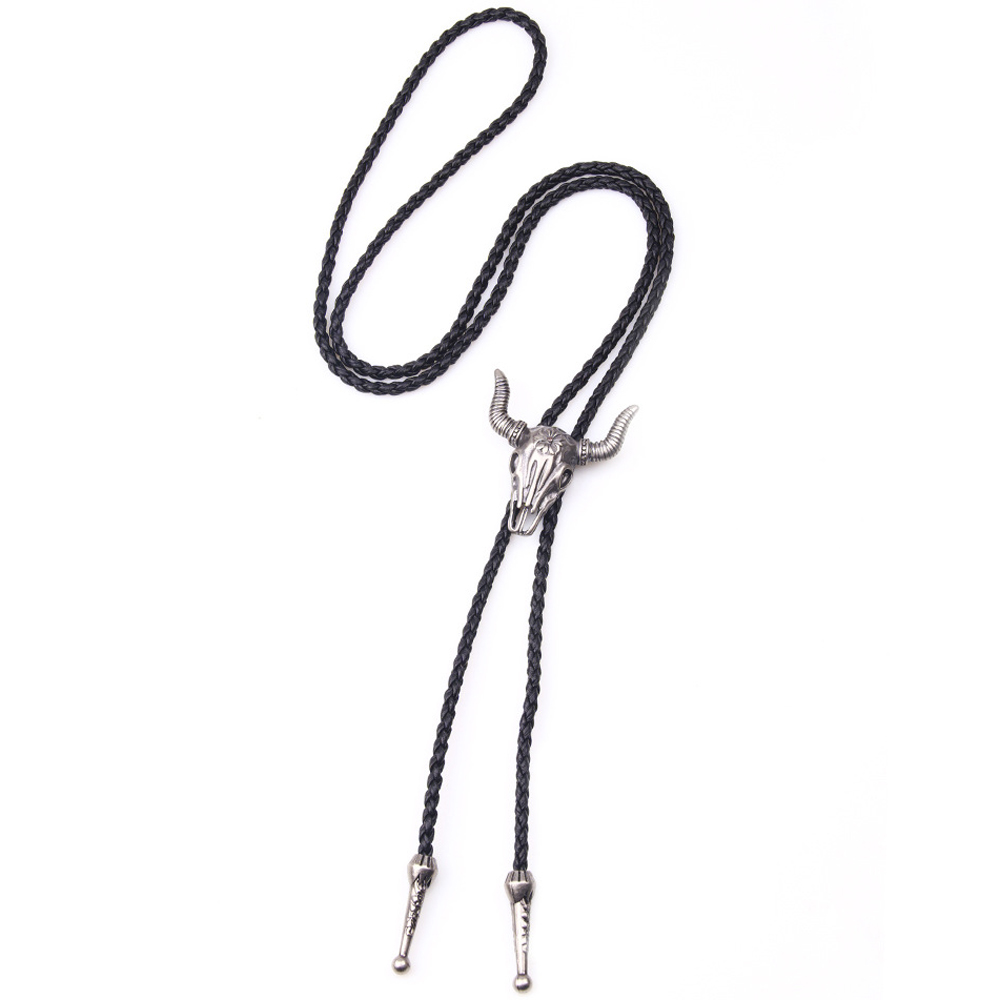 Women'S Fashion Wild West - Mens Leather Necklace, Adjustable Vintage Bolo