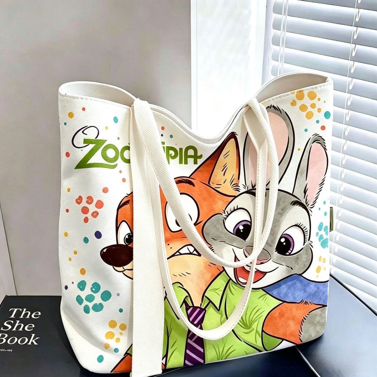 Canvas Tote Bag - Zootopia Cartoon Canvas Tote Bag Large