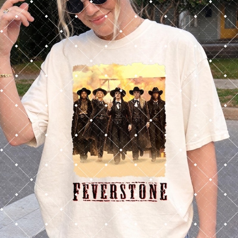 Women'S Fashion Wild West - Western Cowgirls Feverstone Graphic T-Shirt, Vintage