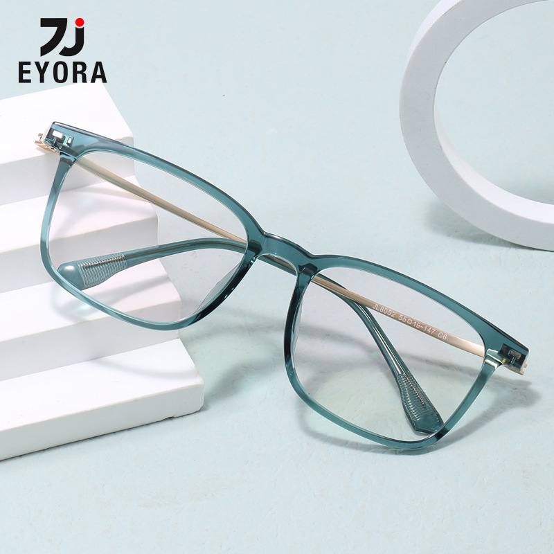Women'S Fashion Glasses With Clear Lenses - EYORA Classic Fashion Square Reading Glasses