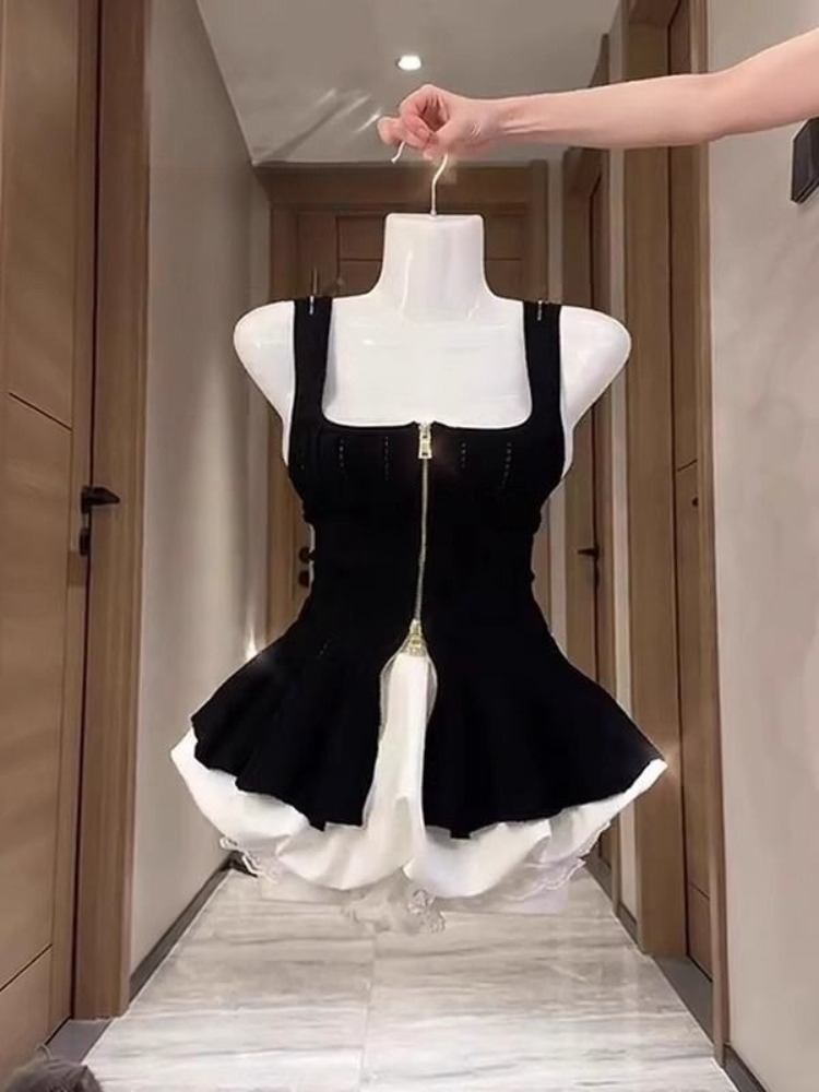 V Neck Cami Top - Summer Gothic Hot Girl Slim Slip
