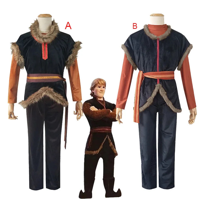 Belted Shirt Dress - Frozen Cosplay Costumes Kristoff Jacket Shirt