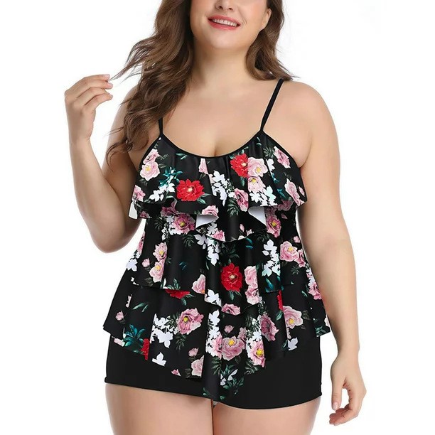 Tankini Woman Bikini Floral Pr - Crop Top Women review and price