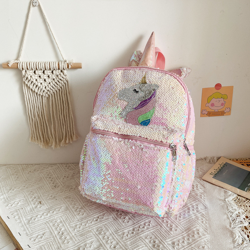 Sequin Unicorn Backpack Pink S - Women'S Fashion Backpack review and price