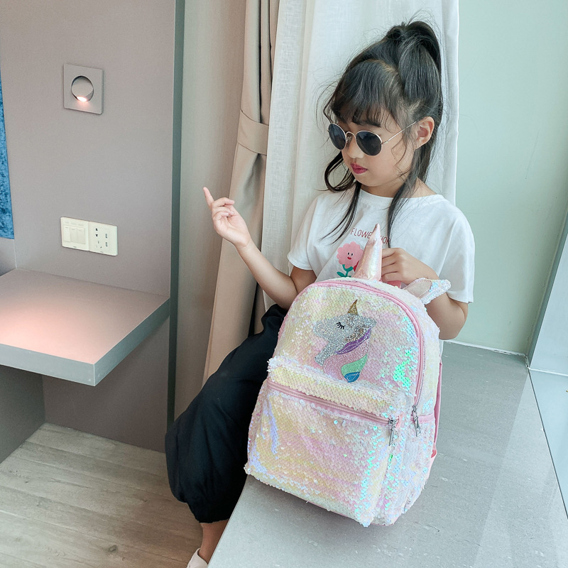 Sequin Unicorn Backpack Pink S - Women'S Fashion Backpack review and price