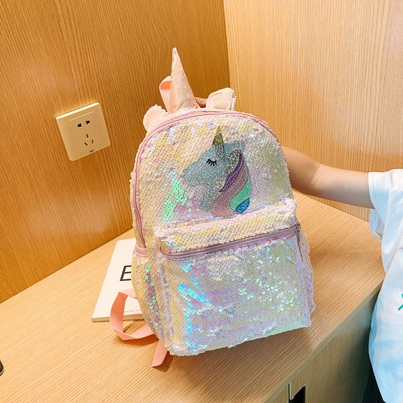 Sequin Unicorn Backpack Pink S - Women'S Fashion Backpack review and price