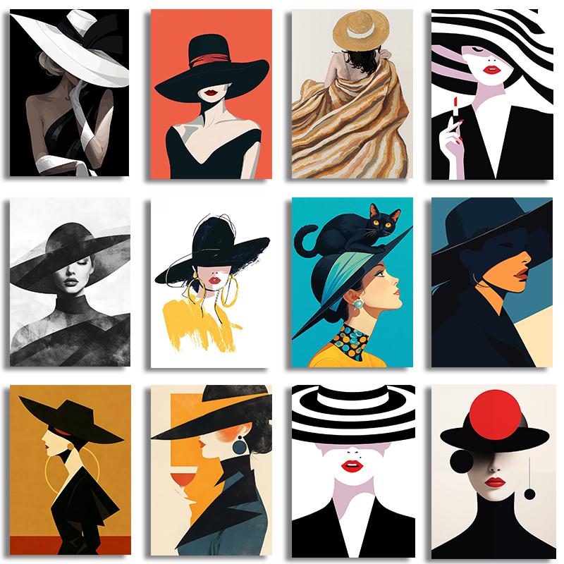 1pc frameless canvas Fashion B - Women Fashion Drawing review and price