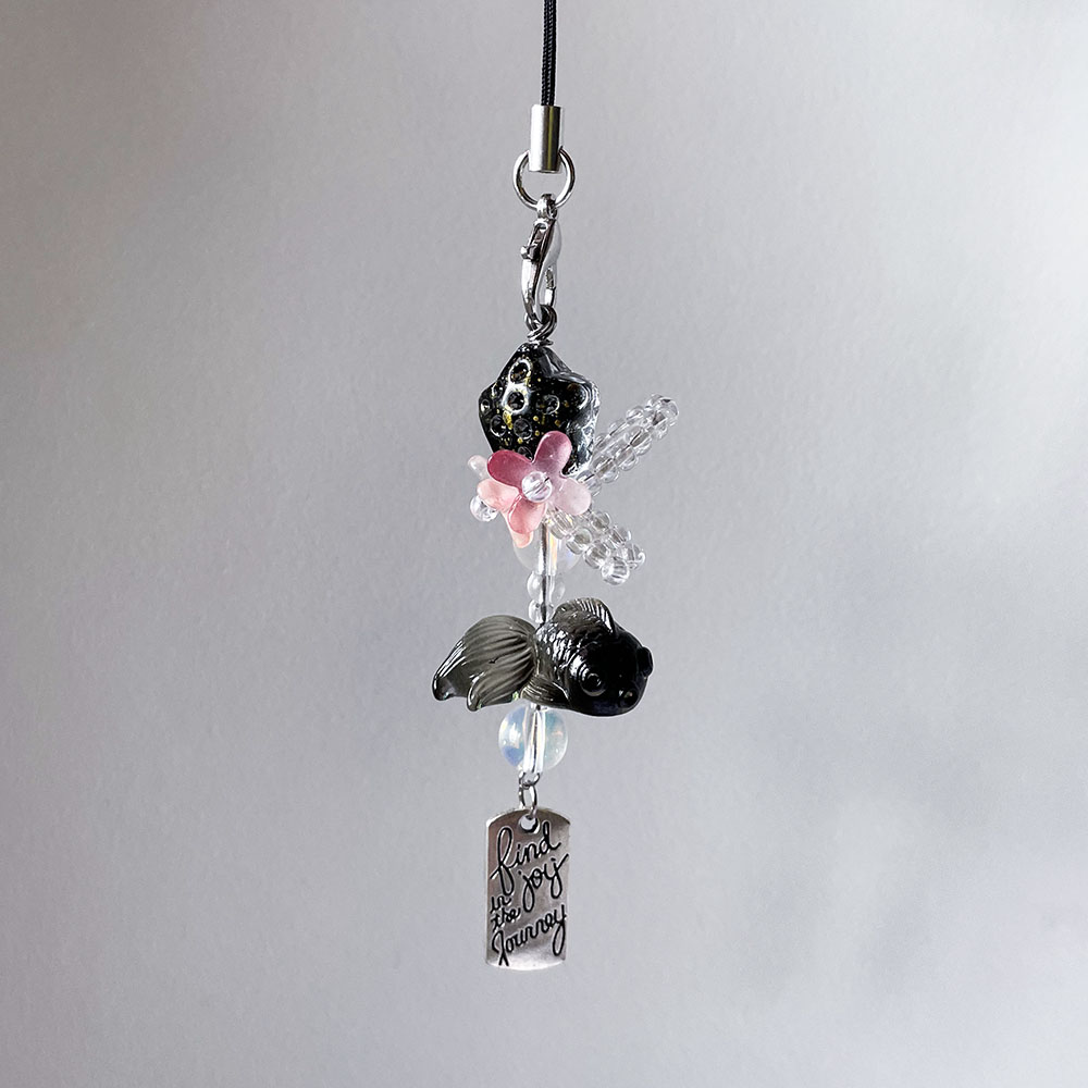 Black Goldfish Phone Charm Cha - Women'S Fashion Backpack review and price