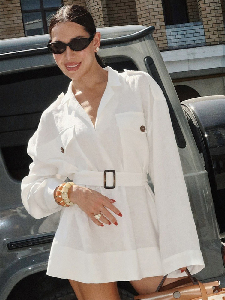 Tossy White Linen 2026 Summer  - Women'S Fashion Utility Belt review and price