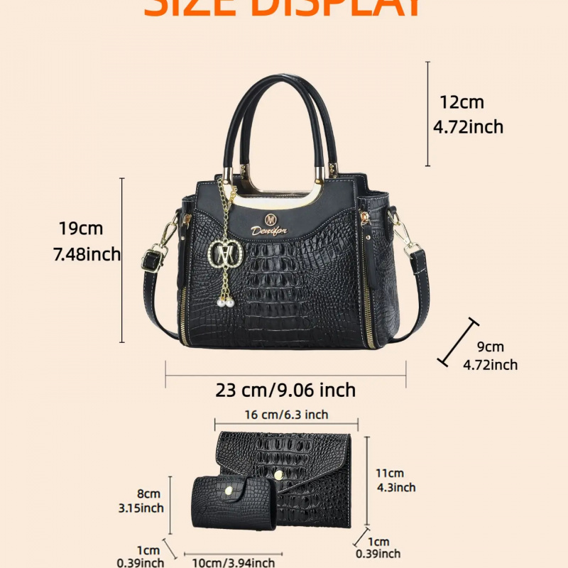 Women's Crocodile Texture Hand - Women Fashion Handbags review and price