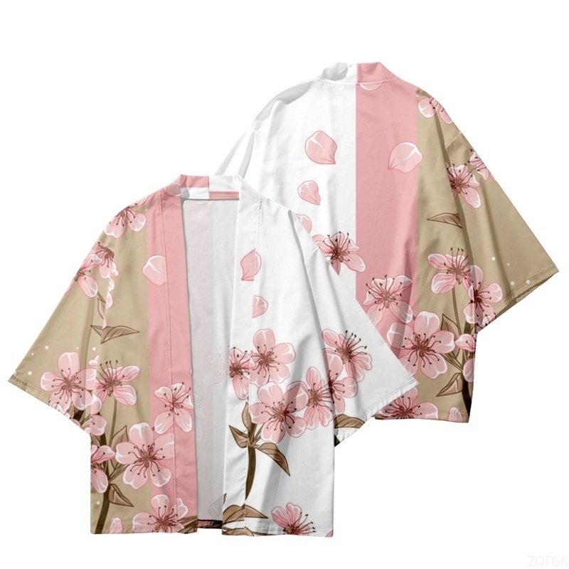 Summer Women Flower Print Kimo - Women Fashion Drawing review and price