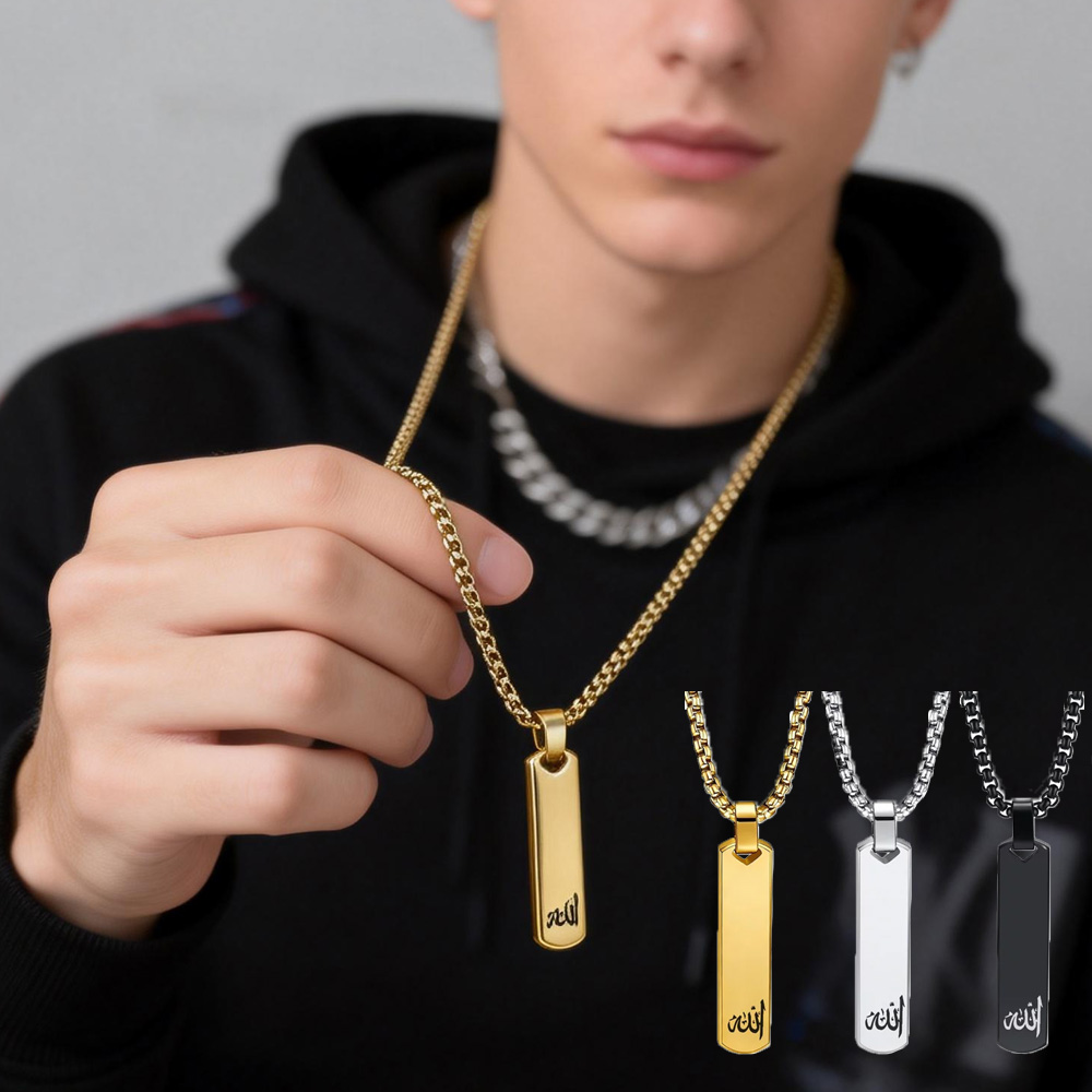 3D Bar Necklace, Cool Simple D - Women Fashion Logo Design review and price