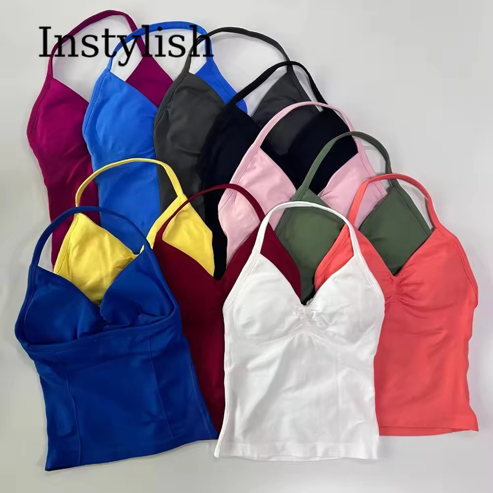 Women Seamless Yoga 2 Piece Se - V Neck Cami Top review and price
