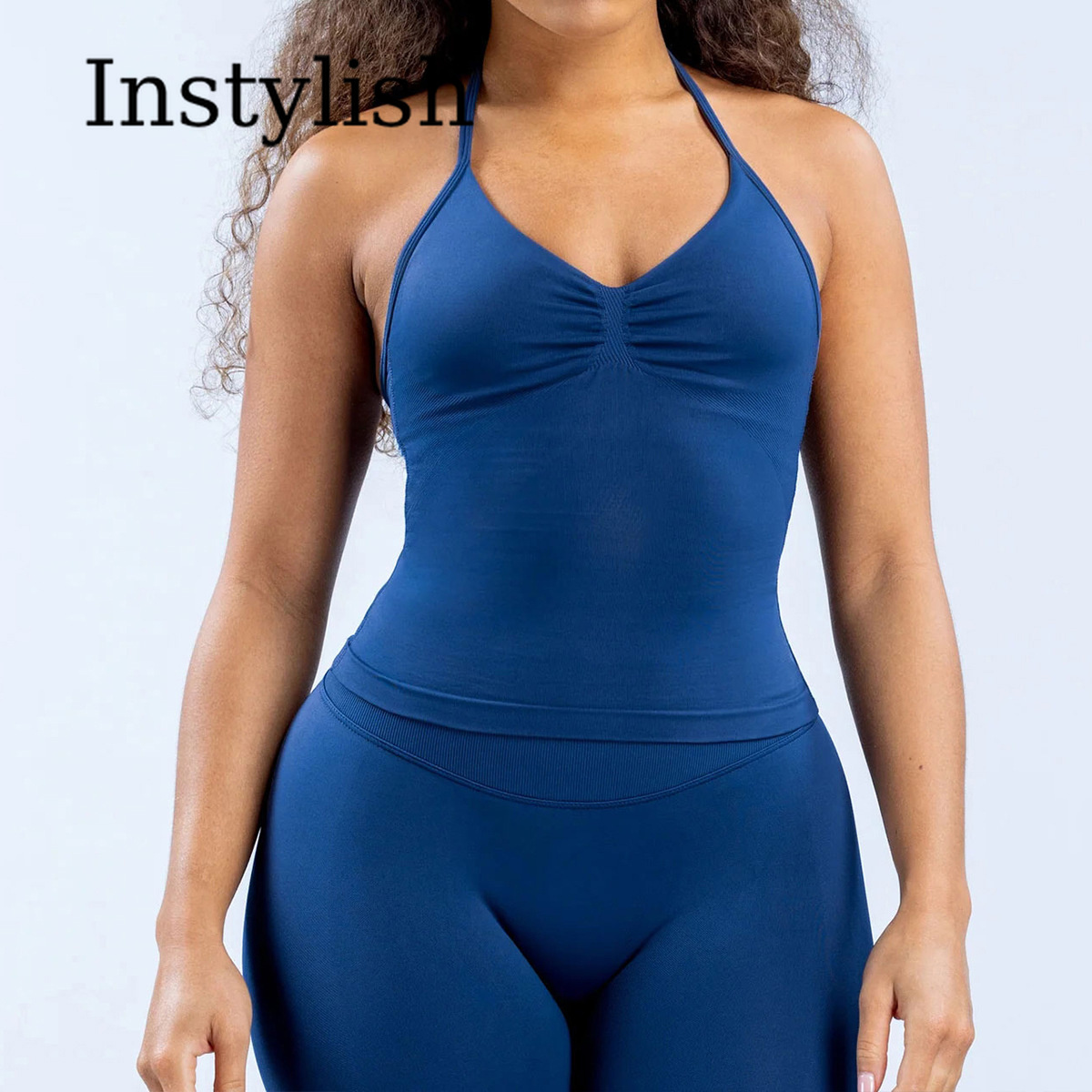 Women Seamless Yoga 2 Piece Se - V Neck Cami Top review and price