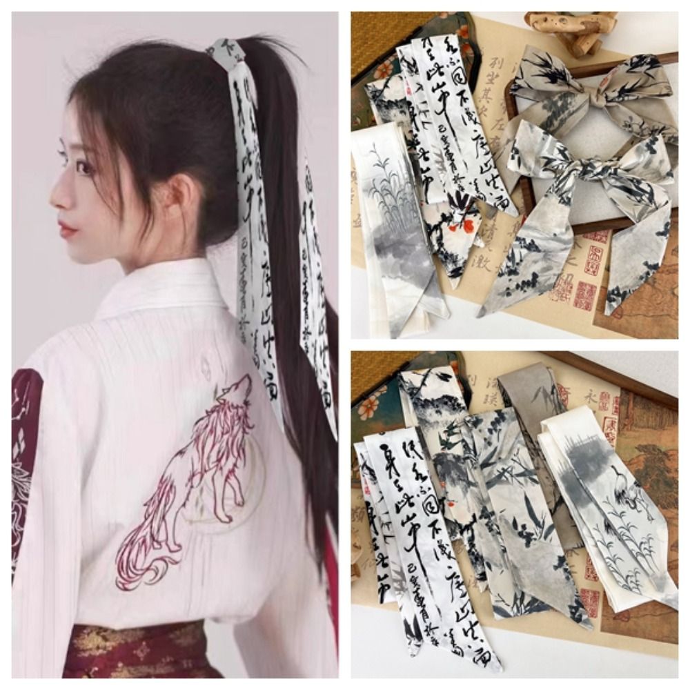 Elegant Long Ink Painting Silk - Women Fashion Drawing review and price