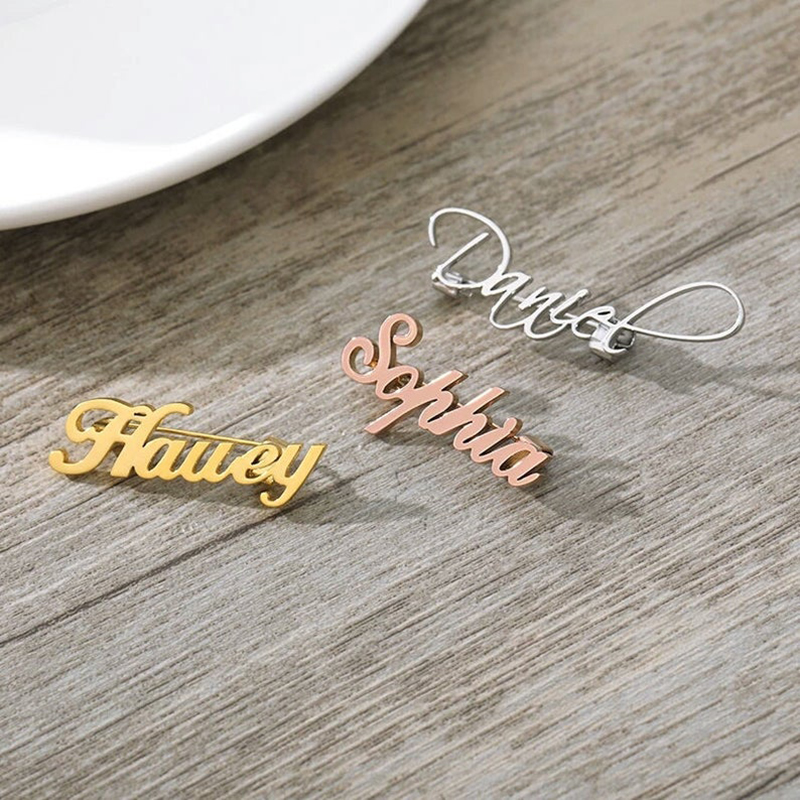 New Custom Name Brooch Letters - Women Fashion Logo Design review and price