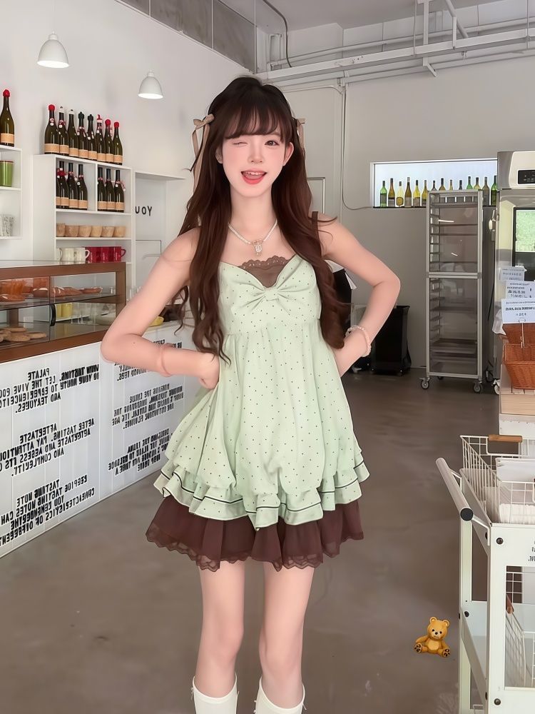 Coquette Sweet Korean Polka Do - Ruched Dress Mini review and price