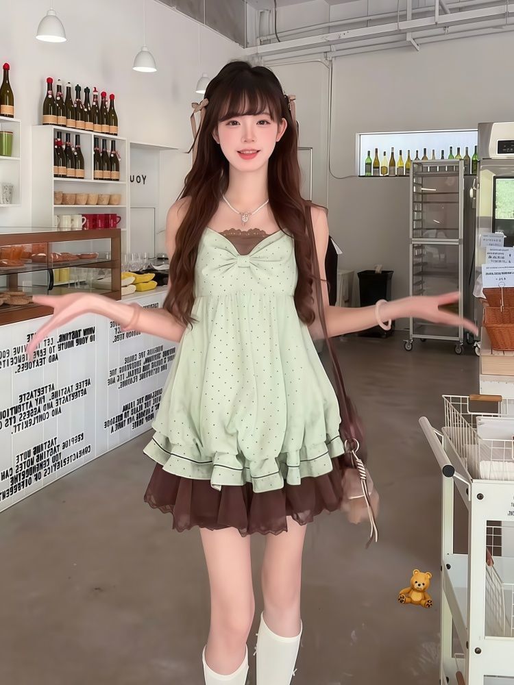 Coquette Sweet Korean Polka Do - Ruched Dress Mini review and price