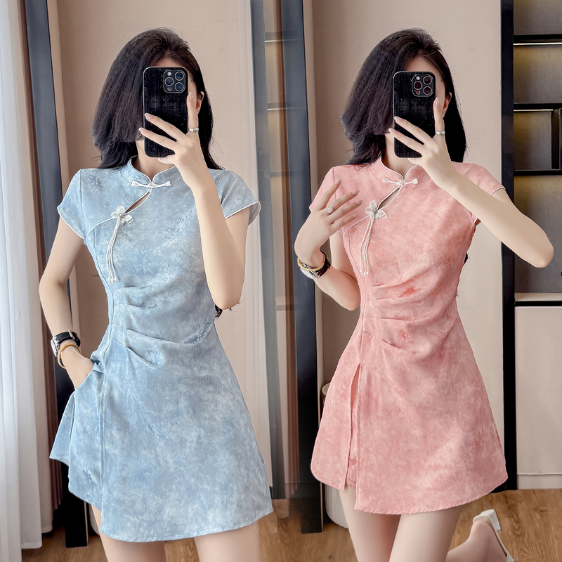 New Chinese Style Cheongsam Se - Ruched Dress Mini review and price